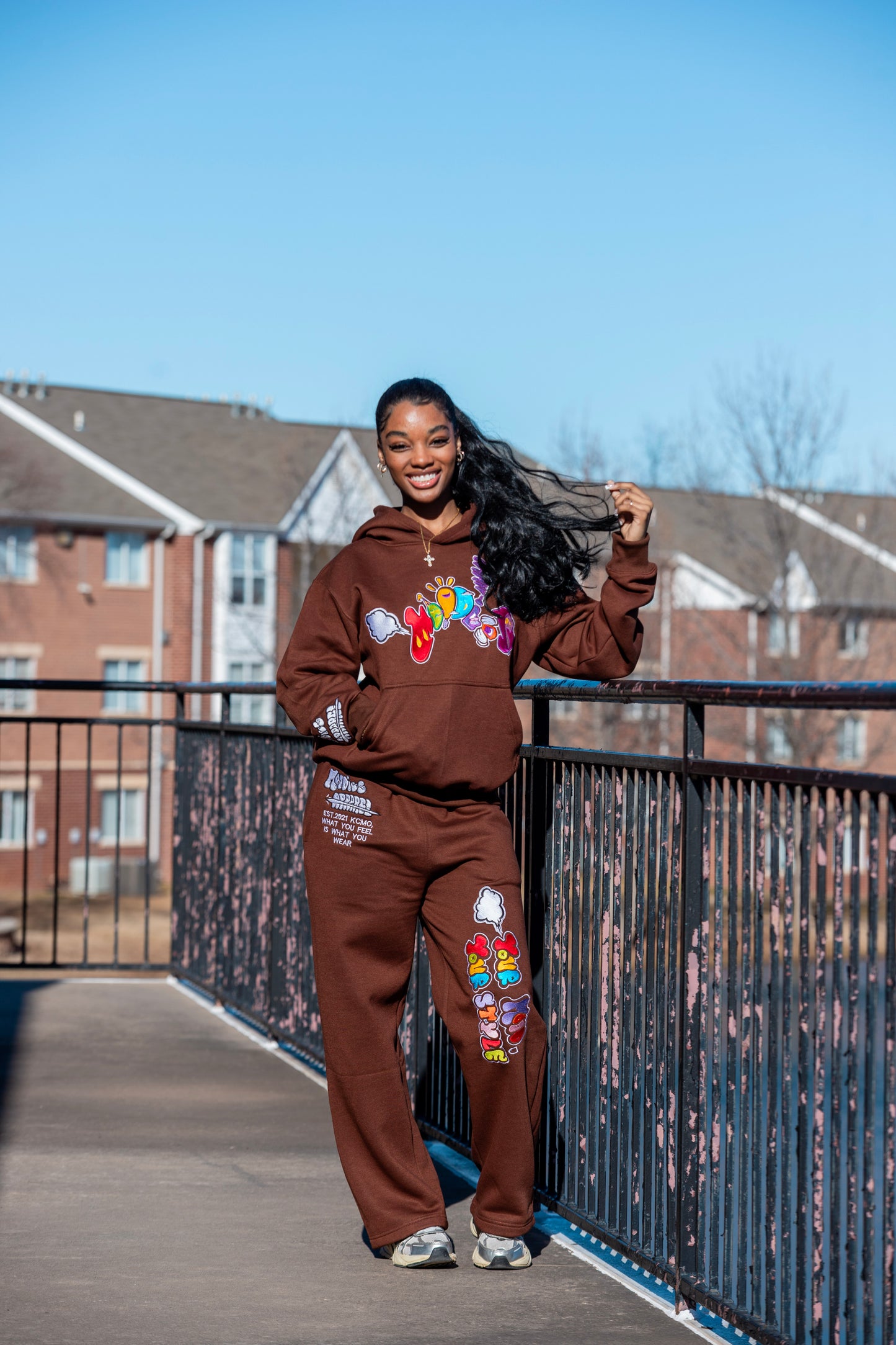 Moodies Closet Brown PMO Zip-Up Set